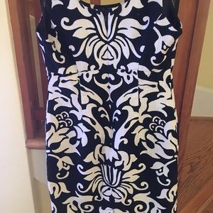 Black and white floral dress